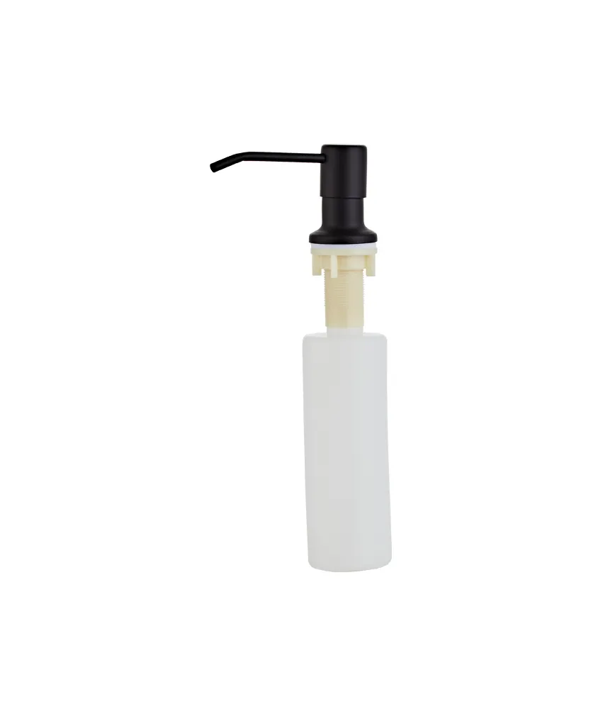Dozownik do płynu do naczyń czarny 320 ml – stalowy element dozujący