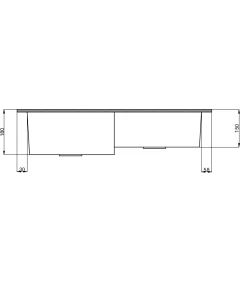 Zlewozmywak dwukomorowy EVOLUTION grafit + bateria czarna NEXX