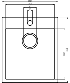 Zlewozmywak jednokomorowy COBALT biały +  syfon czarny