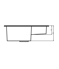 Zlewozmywak jednokomorowy COMAZ  biały + syfon